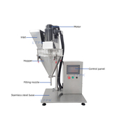 Machine de remplissage semi-automatique de poudre à vis sans fin pour épices, farine, café, lait, thé, matcha, soda et protéines en poudre