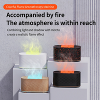 Diffuseur d'huiles essentielles à ultrasons 160 ml, humidificateur à brume froide, mini diffuseur d'arômes USB avec lumière LED de nuit effet flamme, vente en gros d'usine