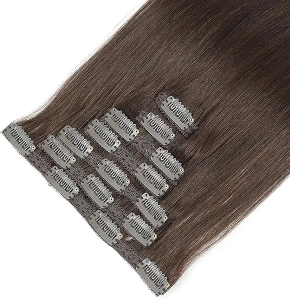 100% Mensenhaarclip In Pony Cuticula Uitgelijnd Dubbelgetrokken Kanten Clip In Hair Extensions