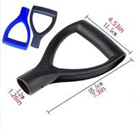 Manche de pioche de type D, tête en plastique épaissie, manche en bois, manche d'outil domestique et agricole, manche de pioche multi-styles long