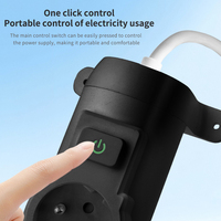 Multiprise murale rotative avec protection enfant indépendante, ports USB-C à charge rapide et rail d'extension pour prises françaises