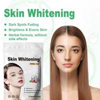 Thé de beauté aux herbes pour éclaircir la peau, 21 sachets pyramidaux, éclaircissement naturel de la peau pour adultes, avec écorces de mandarine déchiquetées et rose rouge