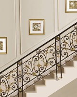Rampe d'escalier en fer forgé Tanlong, fabriquée à la main, pour hôtel, balustrades d'escalier