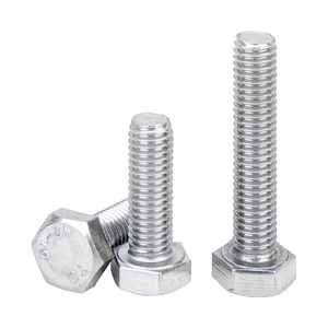 Tornillos Hexagonales de Acero DIN 931 DIN933 M3 M4 M5 M6 M8 M10 M12 M14 M16 M18 M20, Tornillos Nat con Rosca Parcial y Completa, Tornillos y Tuercas Hexagonales de Acero Inoxidable 304 - Product Image 5