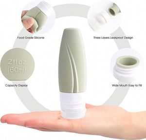 Travel Bottle <b>Silicone</b> Cosmetic Travel Size Toiletry Containers Squeezable <b>Silicone</b> <b>Tubes</b> Refillable Bottles - Product Image 5