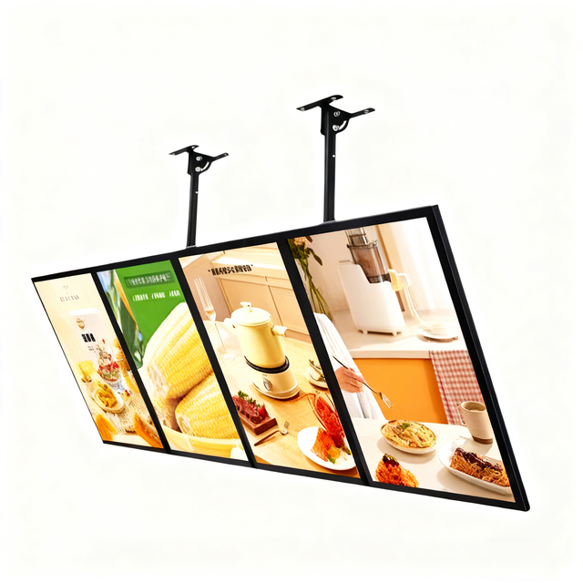 Custom Sizable Rectangle/Oval/Vertical Durable 12V LED Advertising Magnetic Light Box Aluminum Alloy Frame Wall/Ceiling
