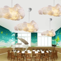 Lampe LED suspendue en soie et coton, design créatif moderne, luminaire décoratif d'intérieur, idéal pour un salon