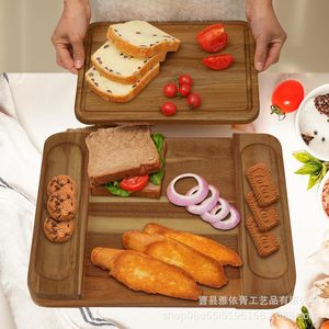 Solid Wood Cutting Board <b>Set</b> 43.2 X 33 X 3.3 Cm With Non Slip Mat Double Sided Multi Functional For Kitchen Use - Product Image 2