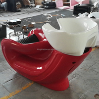 Chaise de shampooing rouge chaise de lavage de cheveux de salon de coiffure pour la vente en gros