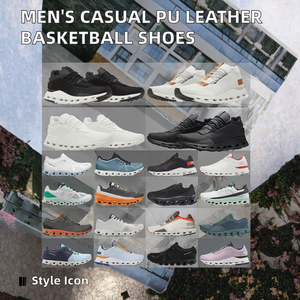 Baskets décontractées pour hommes en tissu extensible à <span class=keywords><strong>semelle</strong></span> épaisse, chaussures de sport d'été à lacets, tendance mode, vente en gros usine - Product Image 2