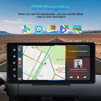 Écran portable IPS de 10,36 pouces, grand écran, Carplay, Android Auto, navigation GPS, Bluetooth, caméra de recul pour camions