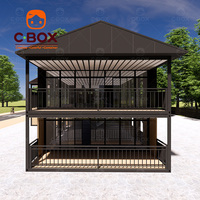 Cbox Villa Prefabbricata di Lusso Personalizzata a Due Piani, Hotel, Ristorante, Bar, Caffè con Parcheggio, Casa Modulare in Container