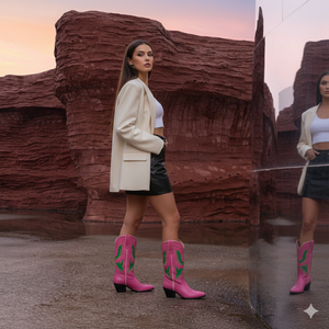 <span class=keywords><strong>Bottes</strong></span> de cow-girl rétro bleu et blanc brodées WETKISS OEM, style western, mi-mollet, talon épais, <span class=keywords><strong>bottes</strong></span> de cow-boy tendance - Product Image 6