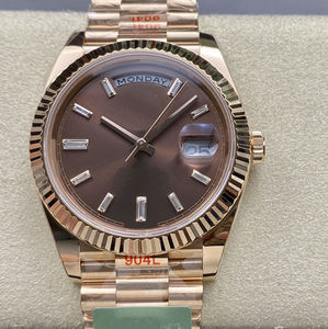 2025 High-End <b>Men's</b> Mechanical <b>Watch</b> Rose Gold Dual Calendar Mechanical <b>Watch</b> Diamond Engraved Journal <b>Watch</b> - Product Image 1