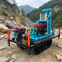 Petite plateforme de forage de puits d'eau, profondeur 100 m, avec roues pour un déplacement facile