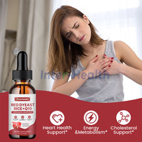 Ausreson OEM Omega 3 Coenzyme Q10 Extrait de Riz Rouge Fermenté Liquide Énergie Santé Cardiaque Complément Gouttes de Riz Rouge Fermenté