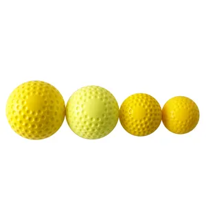 Bolas de béisbol con hoyuelos amarillos de 8 pulgadas, máquina de lanzamiento de softball, bolas de béisbol con hoyuelos amarillos