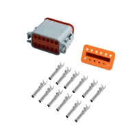 Conector Eléctrico Automotriz Deutsch DT06-12S DT04-12P de 12 Pines, Gris, Macho y Hembra, a Prueba de Agua