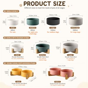 Custom logo Food Grade Stoneware <b>Ceramic</b> Cat <b>Dog</b> Bowls Wholesale Event Gift Large Capacity Pet Feeding Bowl - Product Image 3