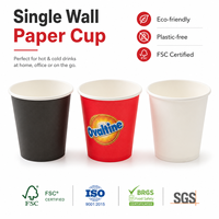 Vaso de Papel de Pared Simple, Versátil, Clásico, Exquisito, de Grado Alimenticio, Certificado, Libre de BPA, No Tóxico, para Café de la Mañana, Desayuno, Comida para Llevar