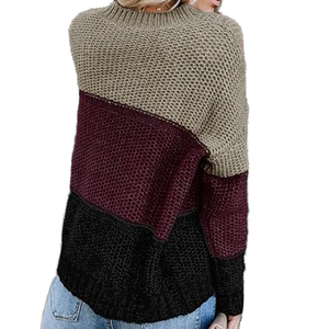 Maglione da <span class=keywords><strong>Donna</strong></span> <span class=keywords><strong>a</strong></span> Maniche Lunghe con Collo Tondo, 100% Acrilico, Anti-Pilling, <span class=keywords><strong>a</strong></span> Righe, Traspirante, in <span class=keywords><strong>Maglia</strong></span> <span class=keywords><strong>a</strong></span> <span class=keywords><strong>Rete</strong></span>, Casual, Taglie Forti, Caldo per l'Autunno - Product Image 6