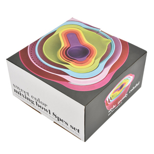 Kingwise Bếp Nướng 10 cái dụng cụ đo lường tất cả trong một cốc đo lường đầy màu sắc nhựa trộn bát đo lường ly - Product Image 6