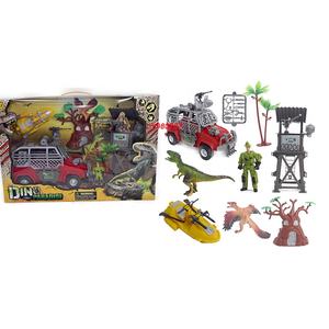 Ensemble de figurines de dinosaures du jurassique, véhicule de sauvetage, jouets, simulation, jeu - Product Image 4