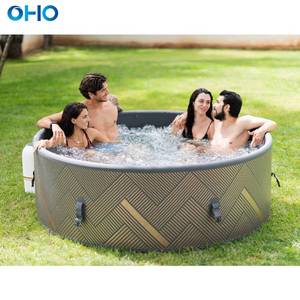 OHO Spa <span class=keywords><strong>gonflable</strong></span> moderne à bulles Dropstitch pour l'extérieur, 4 à 6 personnes, baignoire de massage DWF, piscine de trempage pour la maison et le jardin - Product Image 2