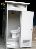 TOPPRE Toilettes préfabriquées modulaires portables pour compostage, cabines WC publiques prêtes à l'emploi, colorées et avec douche, à vendre