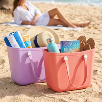 Sac de plage EVA grande capacité à deux ouvertures pour les vacances en bord de mer – Indispensable pour femme, sac fourre-tout d'été avec poches en filet pratiques et design portable