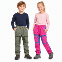 Pantalons en polaire pour enfants, même style, respirants, coupe-vent, imperméables, design color-block, nouveau modèle pour garçons et filles, primaire