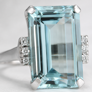 Anello Elegante in Stile Vintage di Colore Blu per Donne - Product Image 3