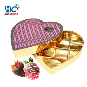 קרפט נייר סוכריות תיבת מגוון שוקולד בר אחד יפה הנמכר ביותר קופסא/סוכריות גדול לב בצורת אריזה