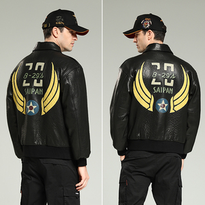 Giacca di pelle di montone di lusso pilota A2 <span class=keywords><strong>aviator</strong></span> Bomber - Product Image 5