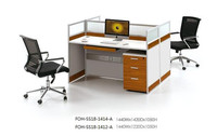 Postes de travail de bureau modernes blancs personnalisables, bureaux pour le personnel de l'entreprise, nouveaux meubles de bureau personnalisables, panneau en bois