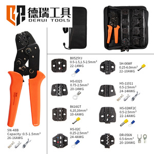 คีมย้ำสายไฟ Derui Tools รุ่น SN-48B ขนาด 0.5-1.5 มม. 26-16AWG สำหรับขั้วต่อสายไฟอุตสาหกรรม แบบเข้าด้านหน้า ผลิตจากเหล็กกล้าคาร์บอนสูง - Product Image 1