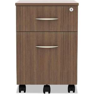 Boîte mobile/socle de rangement pour dossiers Alera Valencia Series, 15 7/8 x 19 1/8 x 22 7/8, en bois de noyer - Product Image 4