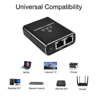 Kabel USB Power Splitter LAN Gigabit Ethernet 1000Mbps Kecepatan Tinggi dengan RJ45 LAN Splitter Kabel Cat5/5e/6/7/8 Dari 1 Hingga 3 Port