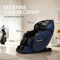 Kursi Pijat Mewah 3D Dual Mechanism SL Track Zero Gravity Airbag Wrap Shiatsu Wellness Recliner Sofa untuk Rumah Kantor Custom