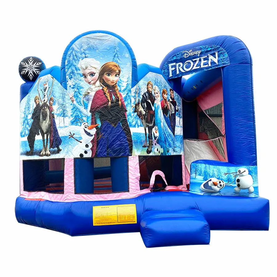 Kids PVC Inflatable Frozen Bouncer Castle Elsa Inflatable Bounce Jumping Castle House with Slide
