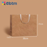 Sac en papier kraft de luxe recyclable, emballage personnalisé avec logo, sac cadeau pour vêtements, sac de shopping avec poignée
