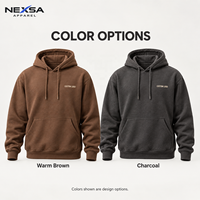 Sweat-shirts et pulls à capuche pour hommes en coton marron chocolat, personnalisés par le fabricant, vente en gros, motif graphique, épais, style streetwear décontracté
