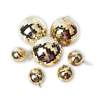 Boule disco en verre suspendue de haute qualité, personnalisée, argentée, dorée, rose, rouge, violette, bleue, verte, jaune