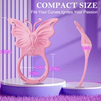 Anneau vibrant pour pénis, vibromasseur clitoridien pour femme, vibromasseur papillon portable pour culotte, contrôle par application à distance, jouets sexuels pour couples