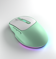 Kabel Penerima USB M2 Tipe-C Mouse Nirkabel 2.4G Isi Ulang 4800 DPI RGB Backlit 6D Mouse Gaming Ergonomis
