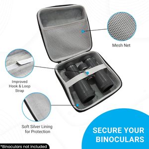 Étui pour <span class=keywords><strong>jumelles</strong></span> compatible avec Zeiss, Hontry, Gskyer, SkyGenius, Aurosports, <span class=keywords><strong>Pentax</strong></span>, Beenate, L-Byakov, Mahauk, Leupold - Product Image 2