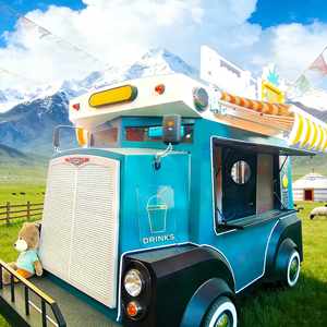 Gerobak Makanan Listrik Warna-warni dengan Desain Kustom - Sempurna untuk Menyajikan Camilan, Es Krim, dan Minuman di Luar Ruangan - Product Image 1