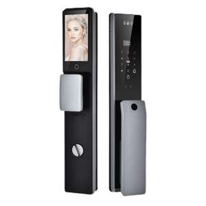 Enrique Xhome Cerradura de puerta de cámara inteligente con huella digital a prueba de agua Nuevo diseño Wifi Reconocimiento facial Video DE SEGURIDAD Dobell para puerta de madera - Product Image 1