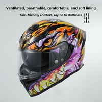 Casque de moto Coque en ABS Certification 3C Sécurité Toutes saisons Intégral pour hommes et femmes