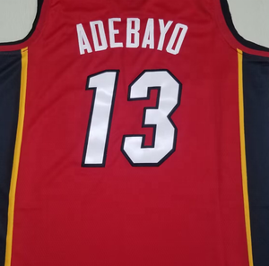 Готовый к отправке Bam <span class=keywords><strong>Adebayo</strong></span> красный 2024/25 городской выпуск лучшего качества сшитый баскетбольный трикотаж - Product Image 2